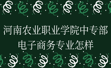 河南農(nóng)業(yè)職業(yè)學(xué)院中專部電子商務(wù)專業(yè)怎樣