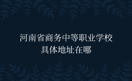 河南省商務中等職業學校具體地址在哪