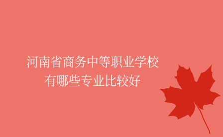 河南省商務(wù)中等職業(yè)學(xué)校有哪些專業(yè)比較好